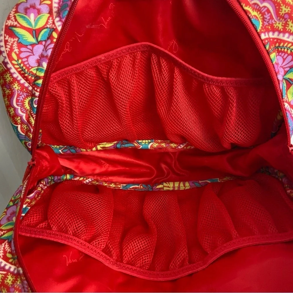 Vera Bradley Light Up Travel Organizer Bag Pink Paisley Floral Mesh Pockets - Picture 13 of 14